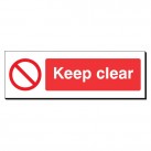 Keep Clear 120 x 360mm Sign