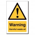 Warning Harmful Waste Oil 240 x 360mm Sign