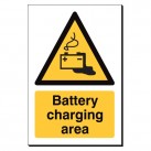 Battery Charging Area 240 x 360mm Sign