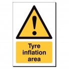 Tyre Inflation Area 240 x 360mm Sign