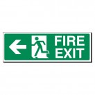 Left Arrow - Fire Exit 120 x 360mm Sign