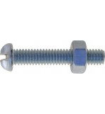 Machine Screws with Nuts, Round Head, Slotted - BA