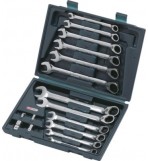 KS TOOLS 'GEARplus®' Reversible Ratchet Combination Spanner Set with Adaptors