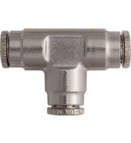 Brass Push-Fit Tube Couplings - Equal Tee, Metric