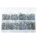 Assortment Box of Machine Screws with Nuts, Round Head, Slotted - BA