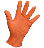 OnHand ‘Grip Plus’ Orange Nitrile Gloves