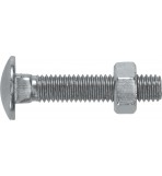 Coach Bolts with Steel Nuts, Cup Square Head - Metric, Fully Threaded