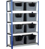 BSS Space Bin Containers and Extra Wide Shelving System