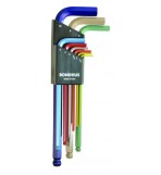 BONDHUS Colour Coded Ball End Hex Key Wrenches - Metric Set