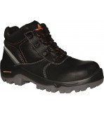 DELTAPLUS Lightweight Composite Water Resistant Leather Hiker Safety Boots - Black
