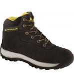 DELTAPLUS Nubuck Leather Hiker Safety Boots - Black