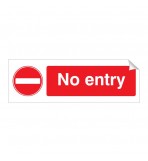 No Entry 120 x 360mm Sticker