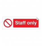 Staff Only 120 x 360mm Sticker