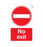 No Exit 240 x 360mm Sticker