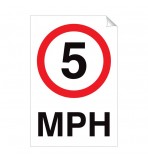 5 MPH 240 x 360mm Sticker