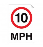 10 MPH 240 x 360mm Sticker