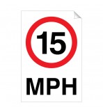 15 MPH 240 x 360mm Sticker