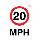 20 MPH 240 x 360mm Sticker