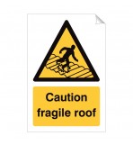 Caution Fragile Roof 240 x 360mm Sticker