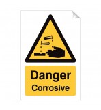 Danger Corrosive 240 x 360mm Sticker