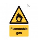 Flammable Gas 240 x 360mm Sticker
