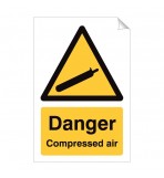 Danger Compressed Air 240 x 360mm Sticker