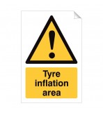 Tyre inflation area 240 x 360mm Sticker