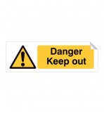 Danger Keep Out 120 x 360mm Sticker