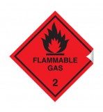 Flammable Gas 100 x 100mm Sticker