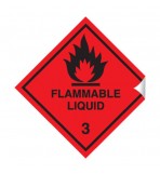 Flammable Liquid 100 x 100mm Sticker