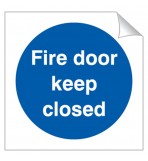 Fire Door Keep Closed 120 x 120mm Sticker