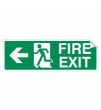 Left Arrow - Fire Exit 120 x 360mm Sticker