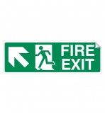 Left Corner Arrow - Fire Exit 150 x 450mm Sticker