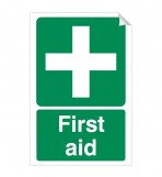 First Aid 240 x 360mm Sticker