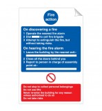 Fire Action 240 x 360mm Sticker