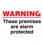 Warning These Premises Are Alarm... 240x360 Stick