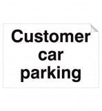 Customer Car Parking 240 x 360mm Sticker