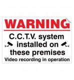 Warning CCTV In Operation 240 x 360mm Sticker