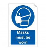 Masks Must Be Worn 240 x 360mm Sticker