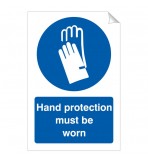 Hand Protection Must Be Worn 240 x 360mm Sticker