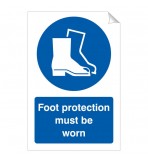 Foot Protection Must Be Worn 240 x 360mm Sticker