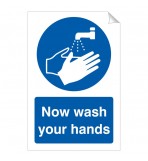 Now wash your hands 240 x 360mm Sticker
