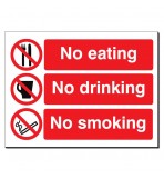 No Eating/Drinking/Smoking 480 x 350mm Sign