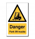 Danger Fork Lift Trucks 240 x 360mm Sign