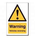 Warning Vehicles Reversing 240 x 360mm Sign