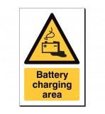 Battery Charging Area 240 x 360mm Sign