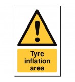 Tyre Inflation Area 240 x 360mm Sign