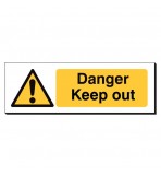 Danger Keep Out 120 x 360mm Sign