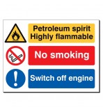 Petroleum Spirit Highly Flammable 480 x 360mm