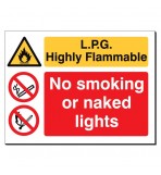 L.P.G. Highly Flammable 480 x 350mm Sign